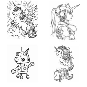 Unicorns Coloring Book - Image 6