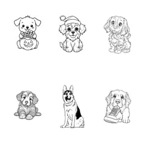 Puppy Coloring Book