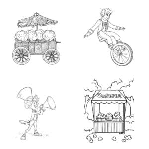 Fun Fair Coloring Book for Kids