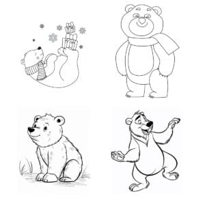 POLAR BEARS COLORING