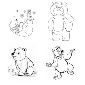 POLAR BEARS COLORING