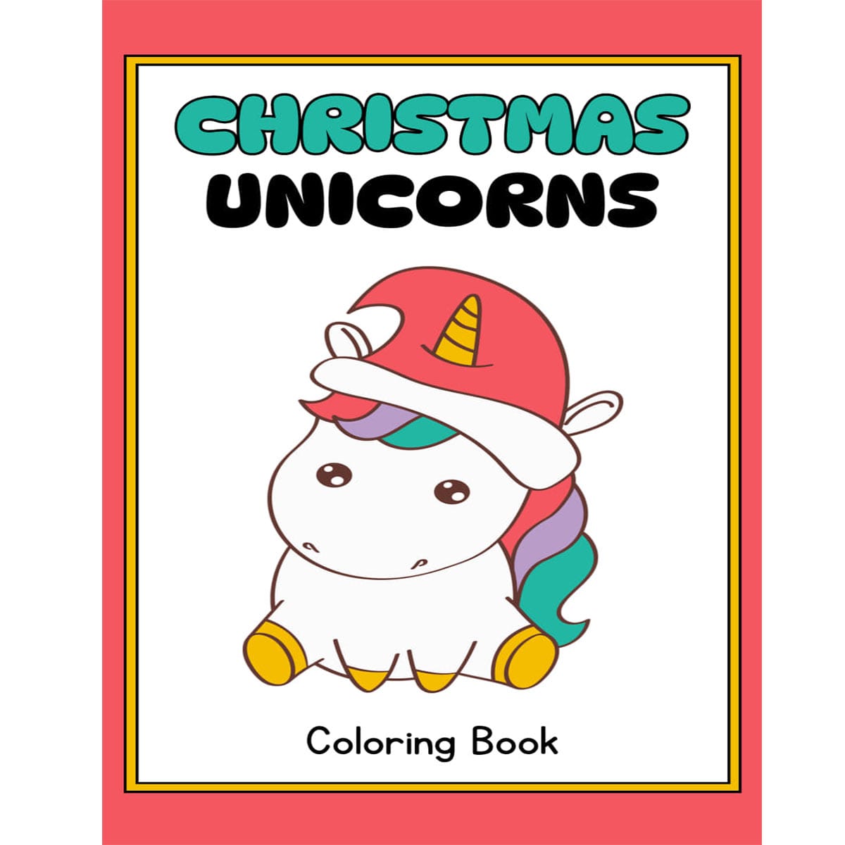 Christmas Unicorns Coloring Book