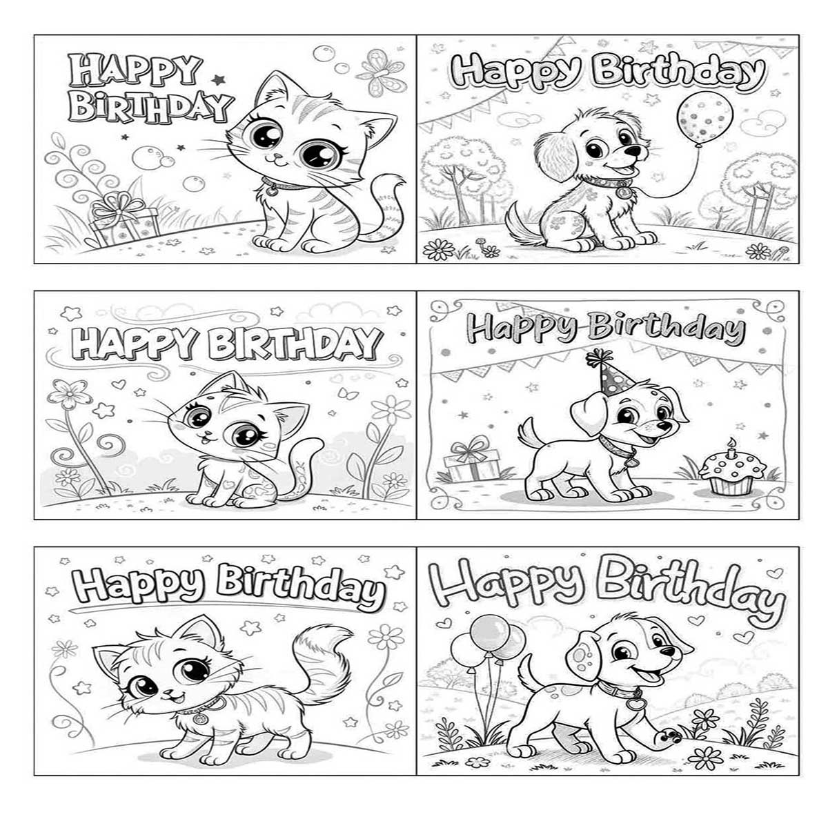 Happy Birthday Coloring