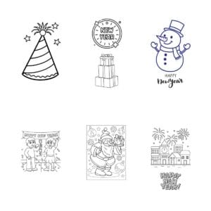 Happy New Year Coloring