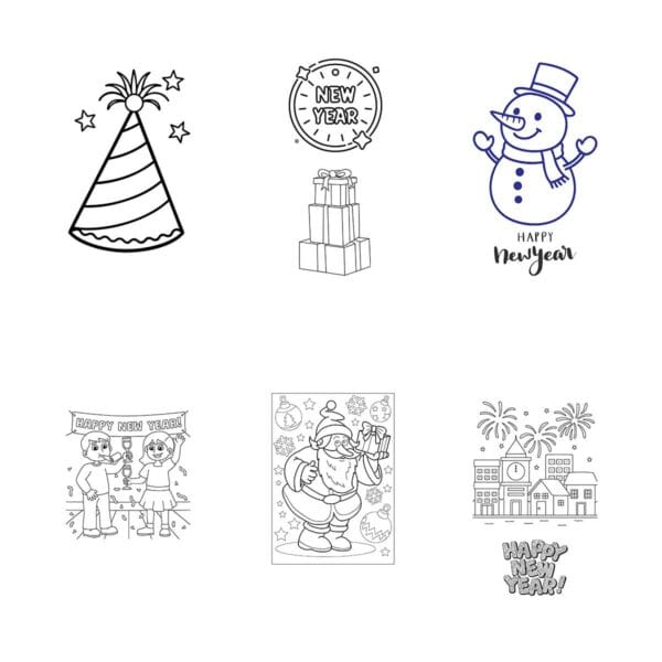 Happy New Year Coloring