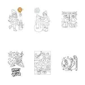 Happy New Year Coloring