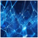 Abstract Blue Technology Background with Connected Nodes