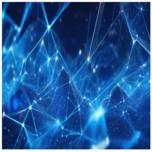 Abstract Blue Technology Background with Connected Nodes