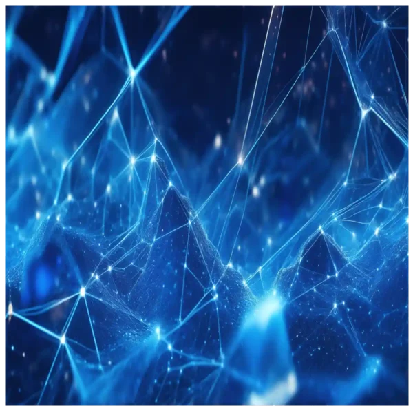 Abstract Blue Technology Background with Connected Nodes