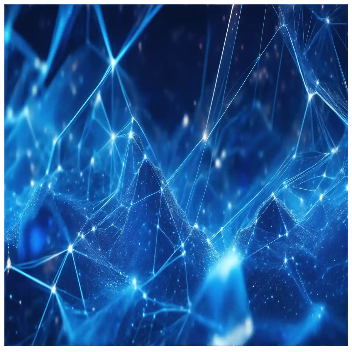 Abstract Blue Technology Background with Connected Nodes