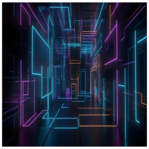 Abstract Neon Geometric Background