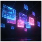 Futuristic Holographic Analytics Control Room